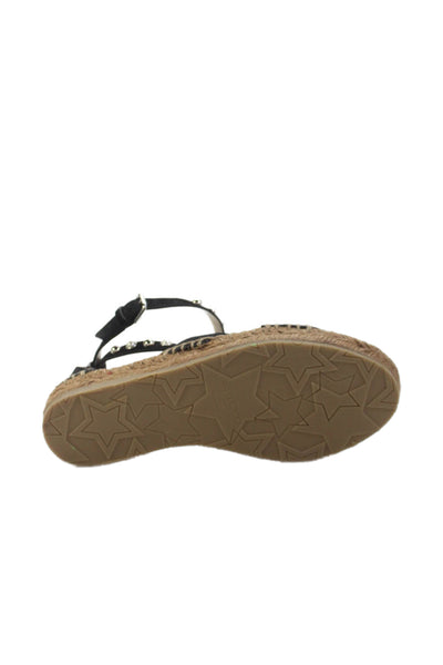 Jimmy Choo Womens Suede Studded Espadrille Sandals Black Size 34 4