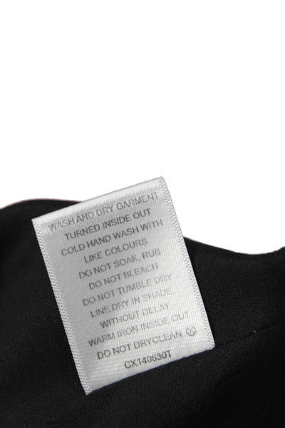 Cameo Women Black High Neck Sleeveless Tank Polyester Classic Size S