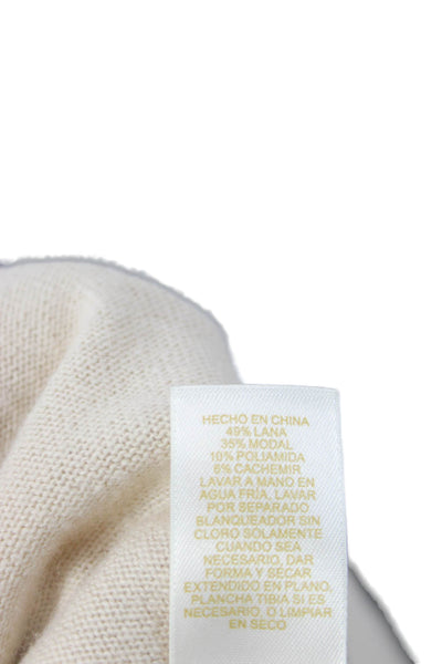 Kate Spade New York Womens Pullover Sweater Beige Crew Neck Long Sleeve Size XS