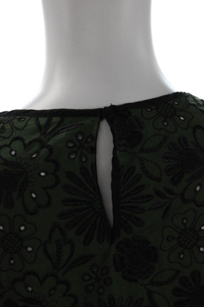 Claudie Pierlot Women Silk Floral Round Neck Long Sleeve Blouse Button Size 38
