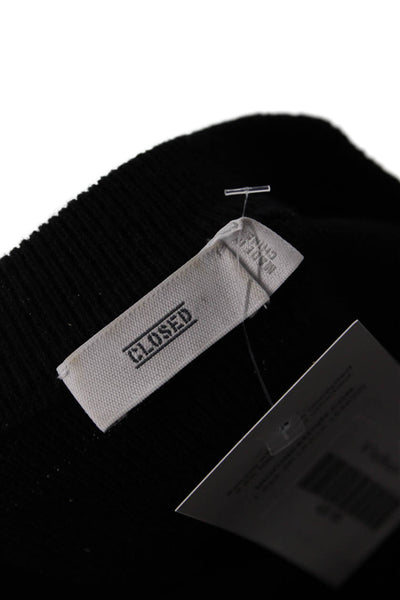 Closed Women Basic Tank Crew Neck Black Cotton Solid Size XS