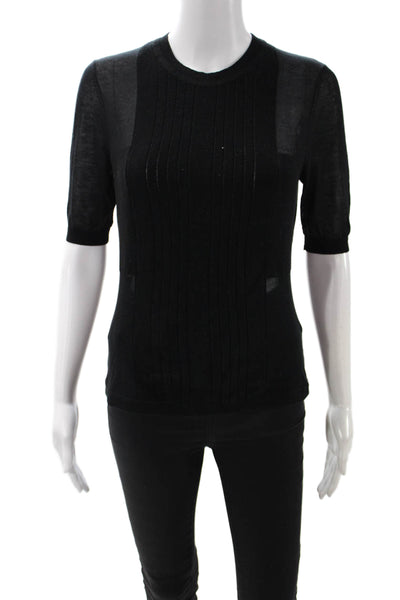 Cotton By Autumn Cashmere Womens Basic Black T-Shirt 100% Cotton Size M