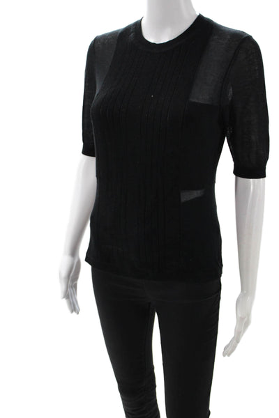 Cotton By Autumn Cashmere Womens Basic Black T-Shirt 100% Cotton Size M