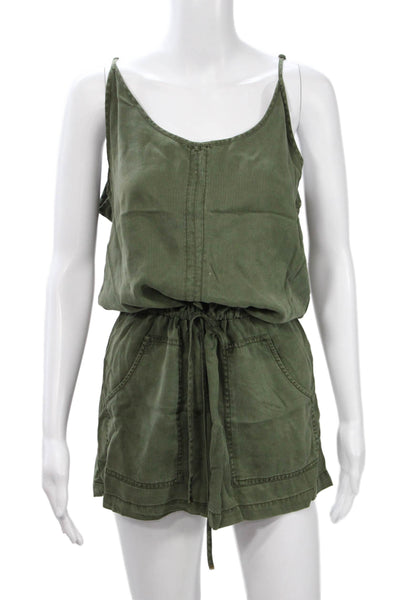 On The Road Women Green Sleeveless Romper Scoop Neck 100% Viscose Short Size S