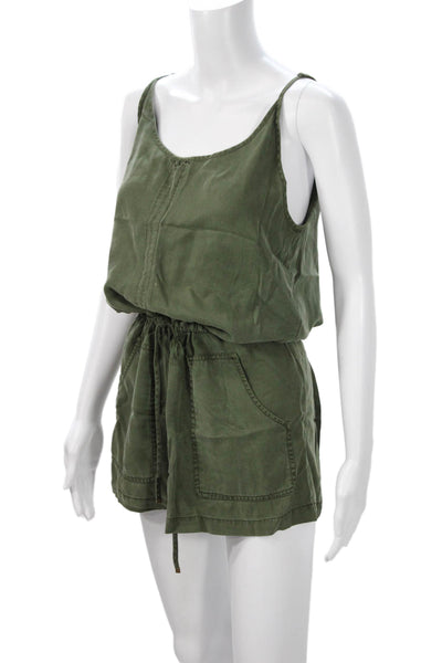 On The Road Women Green Sleeveless Romper Scoop Neck 100% Viscose Short Size S
