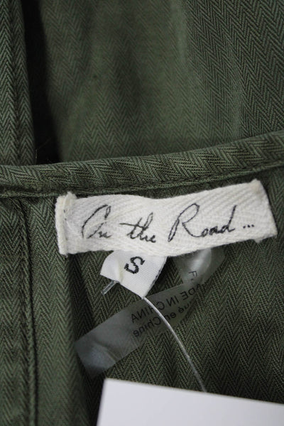 On The Road Women Green Sleeveless Romper Scoop Neck 100% Viscose Short Size S
