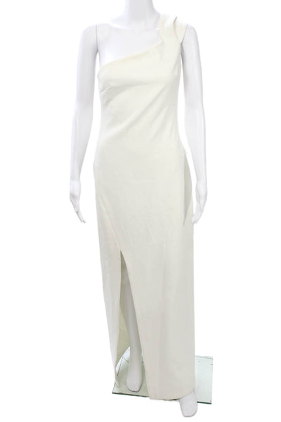 Likely Womens Sheath Dress White Sleeveless Long Polyester Zip Size 6