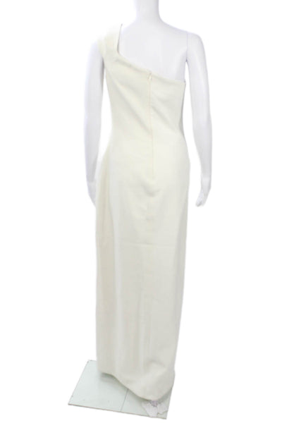 Likely Womens Sheath Dress White Sleeveless Long Polyester Zip Size 6