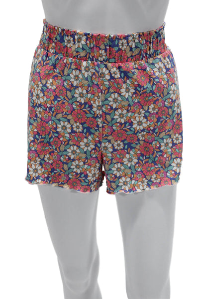 Z Supply Women Blue Floral Square Neck Spaghetti Strap Romper Size M