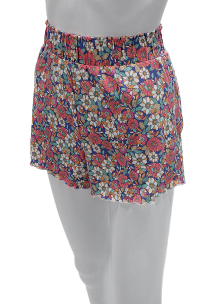 Z Supply Women Blue Floral Square Neck Spaghetti Strap Romper Size M