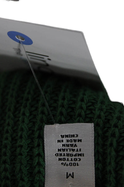 Cotton By Autumn Cashmere Unisex Green Crewneck Pullover Long Sleeve Size M