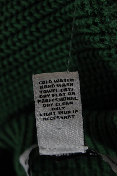 Cotton By Autumn Cashmere Unisex Green Crewneck Pullover Long Sleeve Size M