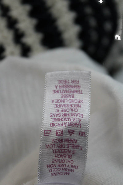 Velvet Womens Basic White Long Sleeve Crew Neck T-Shirt Size M