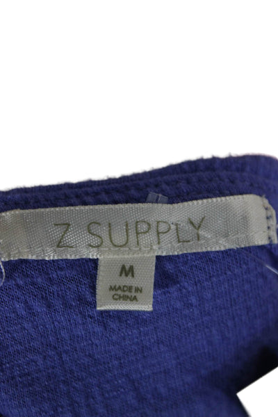 Z Supply Women Cropped Camisole Purple Square Neck Spaghetti Strap Size M