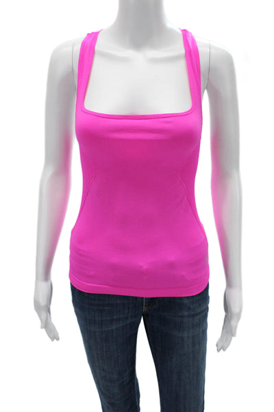 Free People Womens Camisole Pink Square Neck Sleeveless Size L