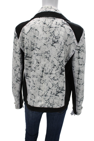 Catherine Catherine Malandrino Women Motorcycle Jacket Black Zip Size 10