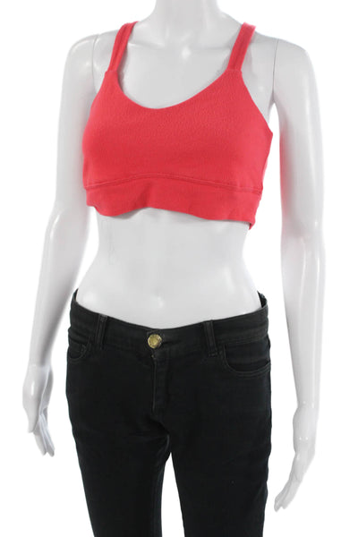 Z Supply Womens Cropped Sleeveless Scoop Neck Red Top Size L