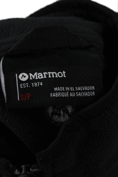 Marmot Womens Windbreaker Black High Neck Recycled Polyester Size S