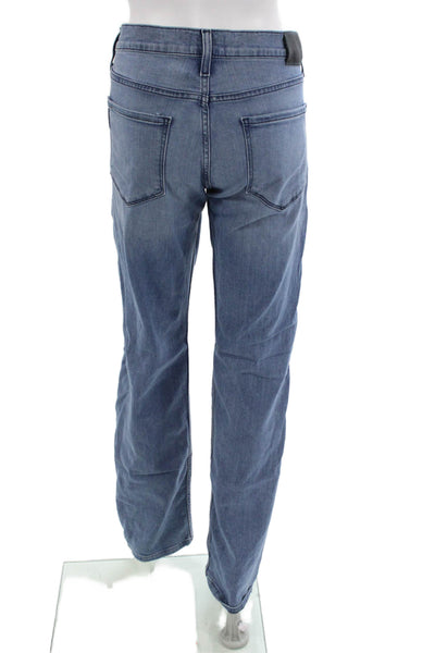 Paige Mens Straight Jeans Blue Low Rise 32 Inseam Size 30