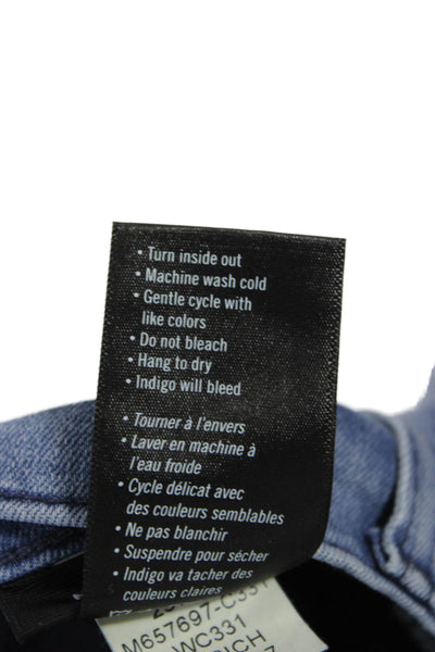 Paige Mens Straight Jeans Blue Low Rise 32 Inseam Size 30