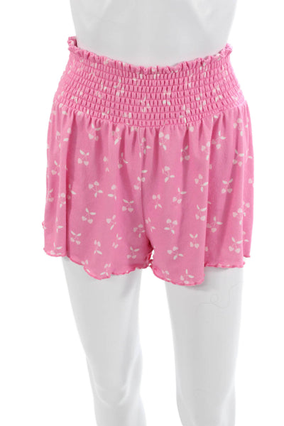 Z Supply Unisex Pink Floral Shorts 95% Polyester 5% Spandex Size M