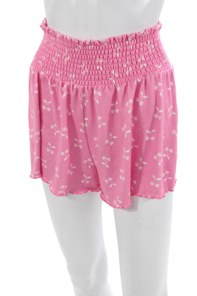 Z Supply Unisex Pink Floral Shorts 95% Polyester 5% Spandex Size M