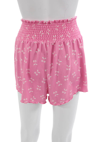 Z Supply Unisex Pink Floral Shorts 95% Polyester 5% Spandex Size M