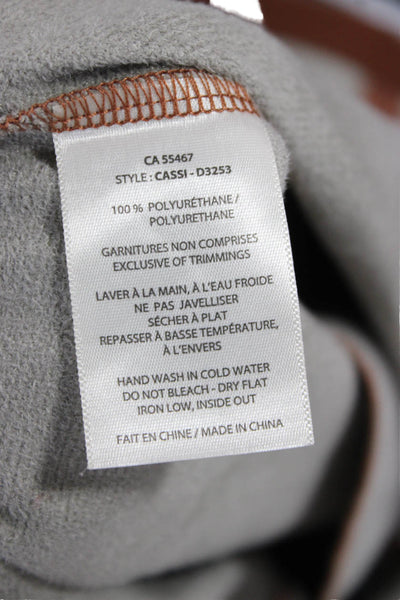Melissa Nepton Womens Shift Dress Brown Polyurethane Crew Neck Petite Size S