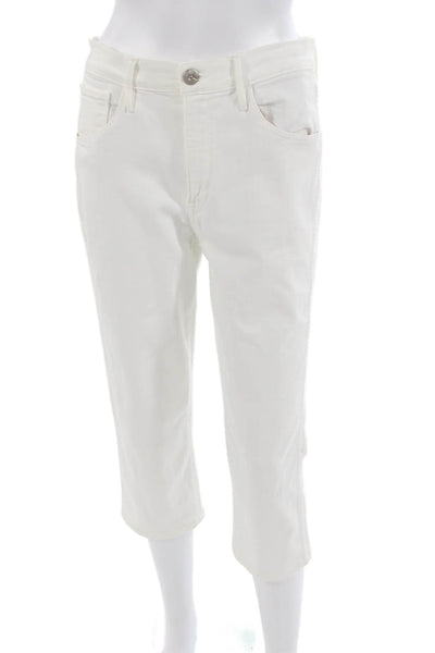 3x1 NYC Womens High Waist Cropped Capri Jeans White Size 29