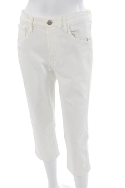 3x1 NYC Womens High Waist Cropped Capri Jeans White Size 29