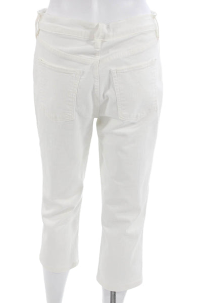 3x1 NYC Womens High Waist Cropped Capri Jeans White Size 29