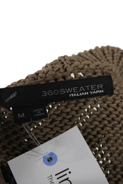360 Sweater Unisex Pullover Sweater Brown 100% Cotton Grunge Size M