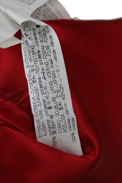 Zara Women Red Polyester Blazer Long Sleeve Size XS