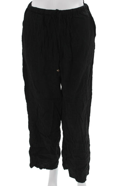 Zara Womens Black Drawstring Polyester Blend Sweatpants Solid Size XS