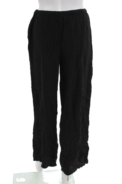 Zara Womens Black Drawstring Polyester Blend Sweatpants Solid Size XS