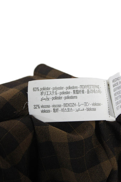 Zara Women Pleated Mini Skirt Black Plaid Size XS