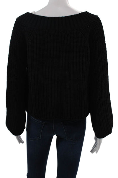 525 America Unisex Black Full Zip Cardigan Cotton Long Sleeve Size XS