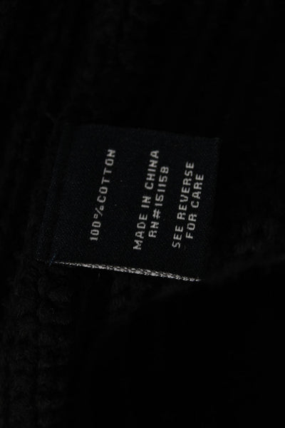 525 America Unisex Black Full Zip Cardigan Cotton Long Sleeve Size XS