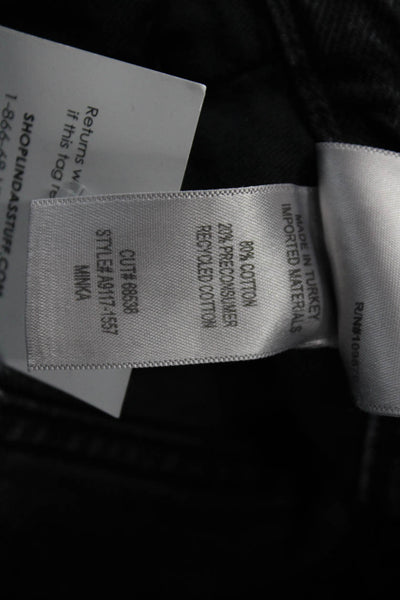 Agolde Unisex Wide-Leg Black Jeans Mid-Rise Button Fly Size 23