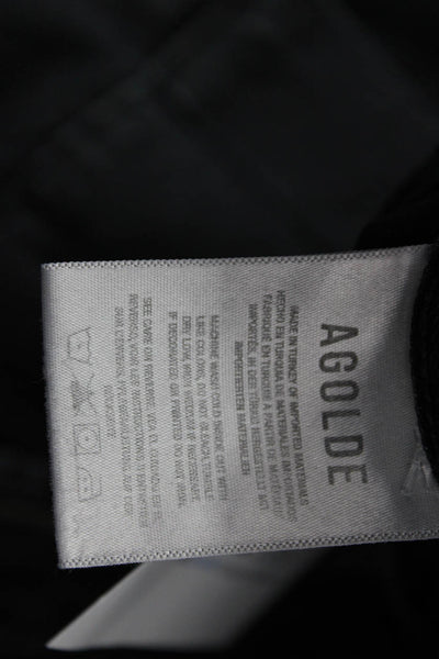 Agolde Unisex Wide-Leg Black Jeans Mid-Rise Button Fly Size 23
