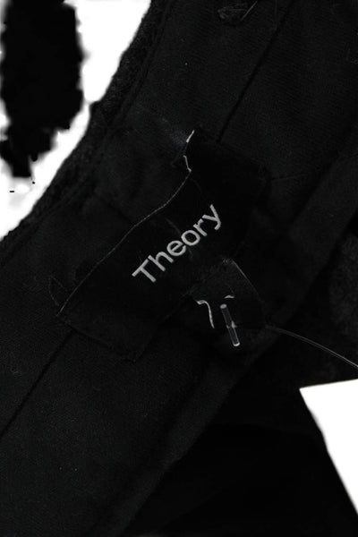 Theory Mens Dress Pants Black 100% Virgin Wool Classic Size 4