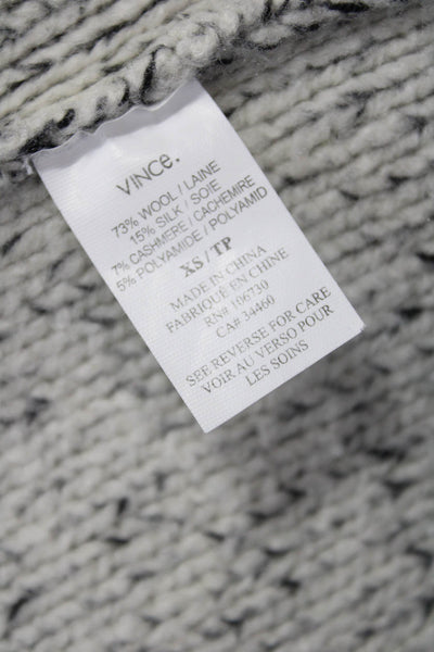 Vince Unisex Pullover Long Sleeve Sweater Beige Wool Silk Cashmere Size XS