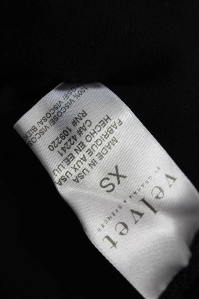 Velvet by Graham & Spencer Women PolkaDot VNeck Cap Sleeve Blouse Black Size XS