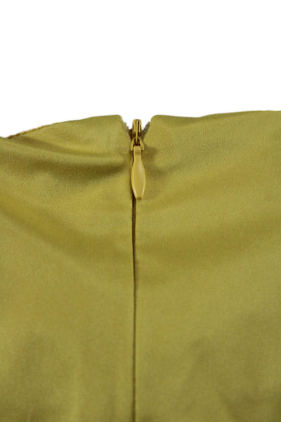 Do+Be Womens Mini Shift Dress Yellow V-Neck Short Sleeve Above Knee Size M