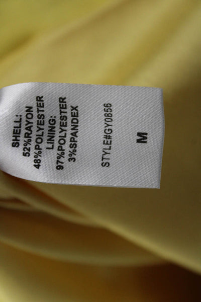 Do+Be Womens Mini Shift Dress Yellow V-Neck Short Sleeve Above Knee Size M