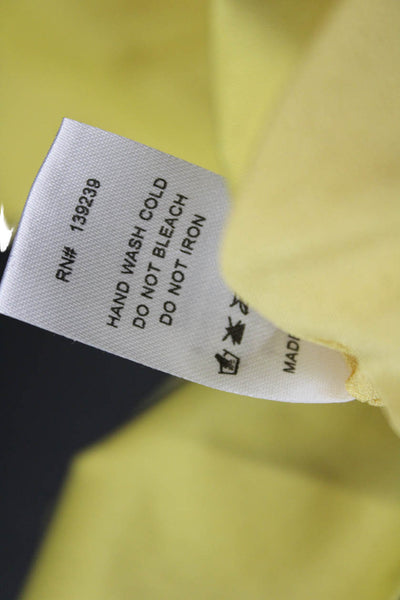 Do+Be Womens Mini Shift Dress Yellow V-Neck Short Sleeve Above Knee Size M