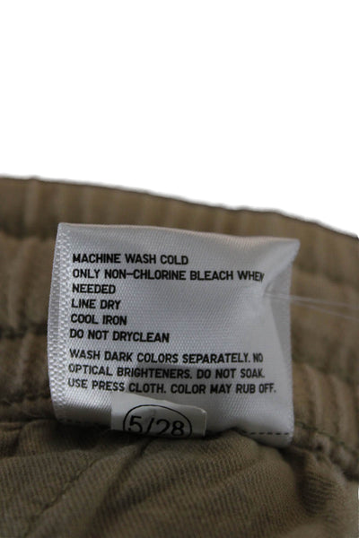 Uniqlo Mens Cropped Sweatpants Beige Cotton Spandex Size 33
