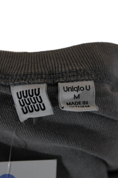 Uniqlo Mens Gray Cotton Crew Neck Short Sleeve Classic T-Shirt Size M