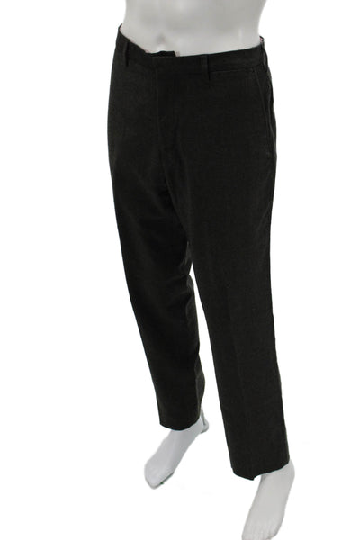 Etro Milano Mens Dress Pants Dark Gray Wool Blend Size 50