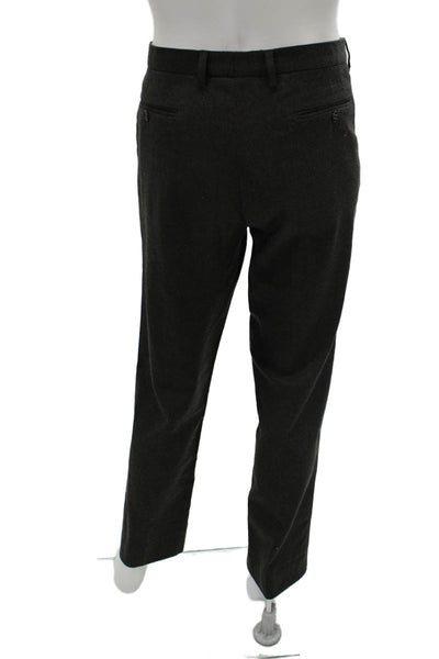 Etro Milano Mens Dress Pants Dark Gray Wool Blend Size 50